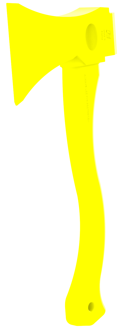 Yellow rubber training hatchet