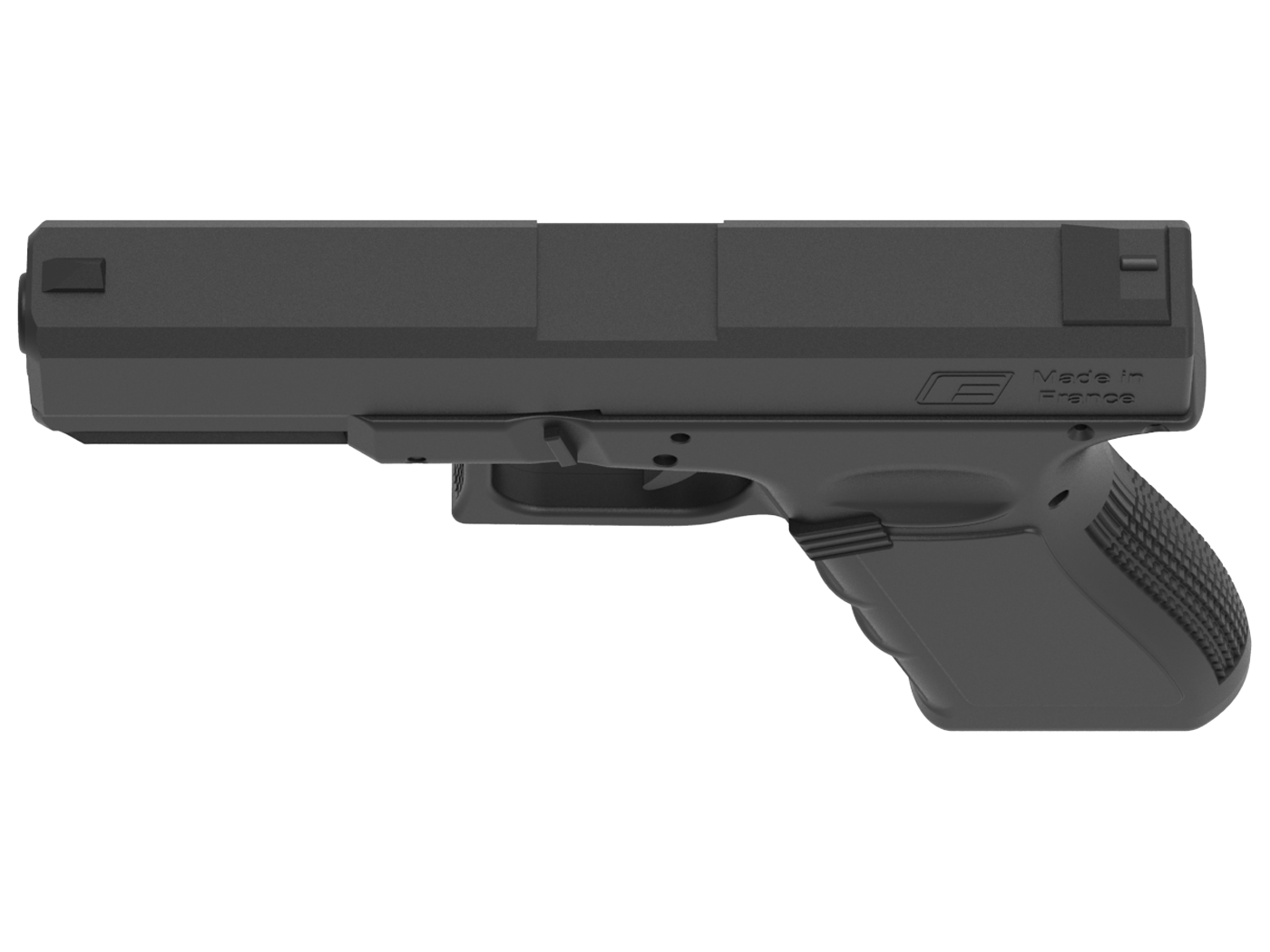 Rubber pistol type Glock 17 black - 1400