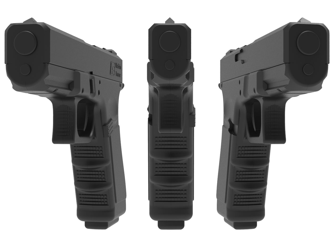 Rubber pistol type Glock 17 black - 1400