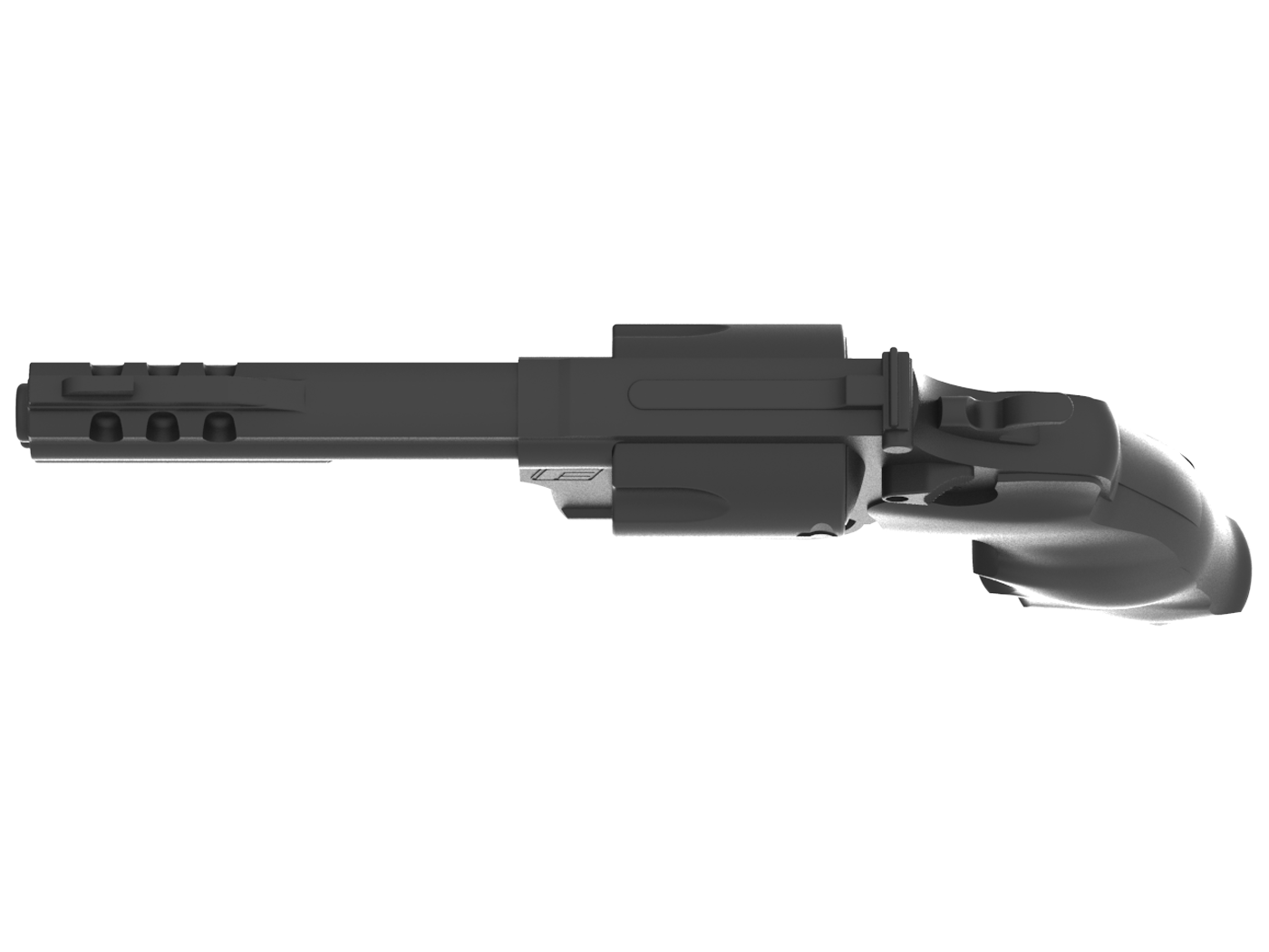 Rubber revolver type S&W black - 1400