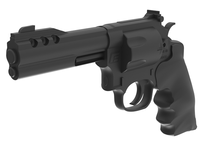 Rubber training revolver type S&W black